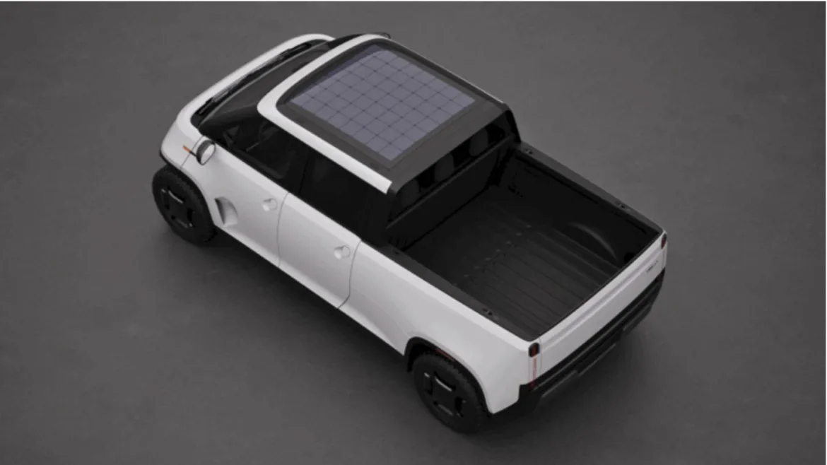Micul camion electric Telo MT1: Eficiență sporită cu ajutorul panourilor solare furnizate de Aptera