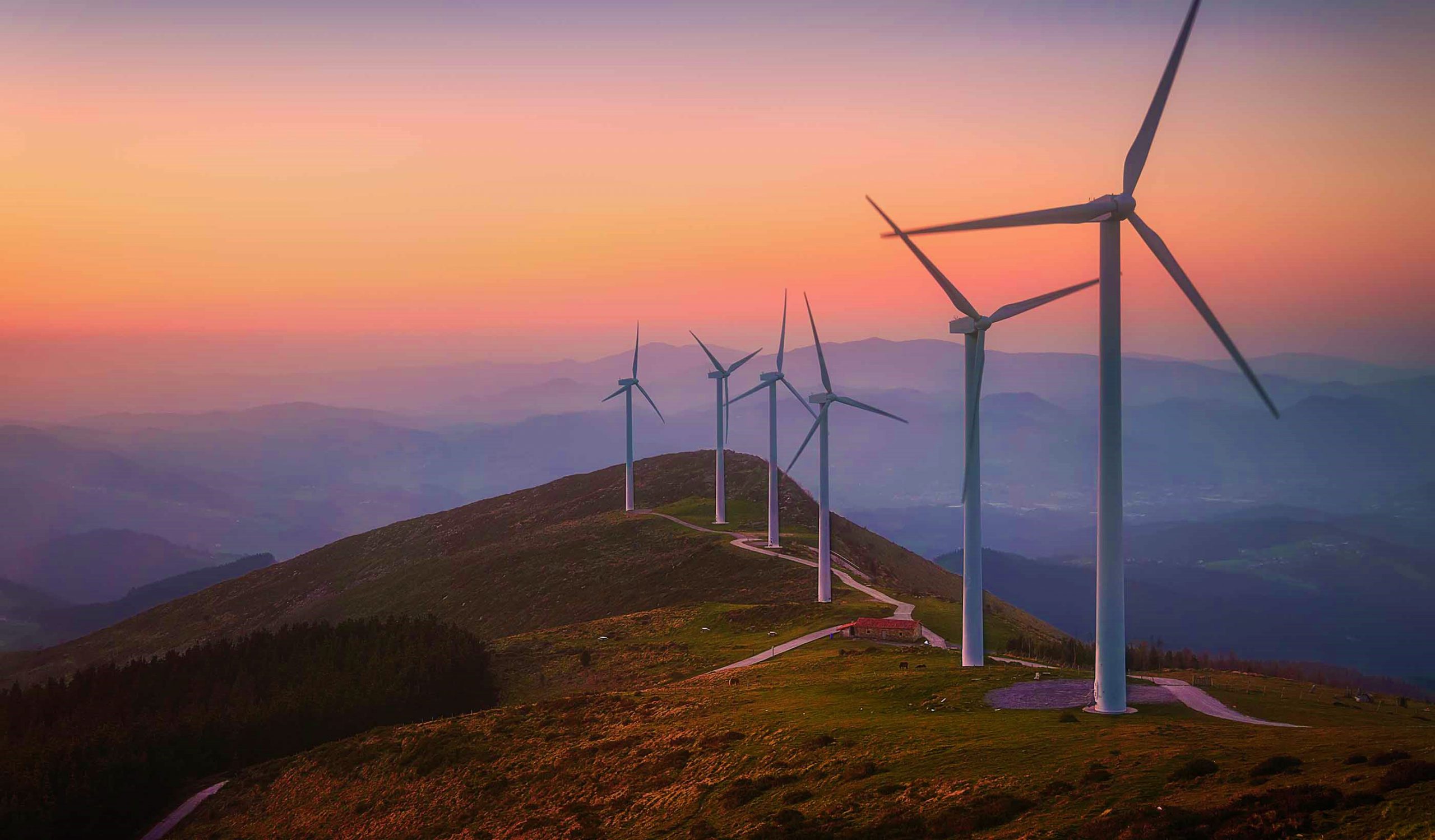 renewable energy with wind turbines